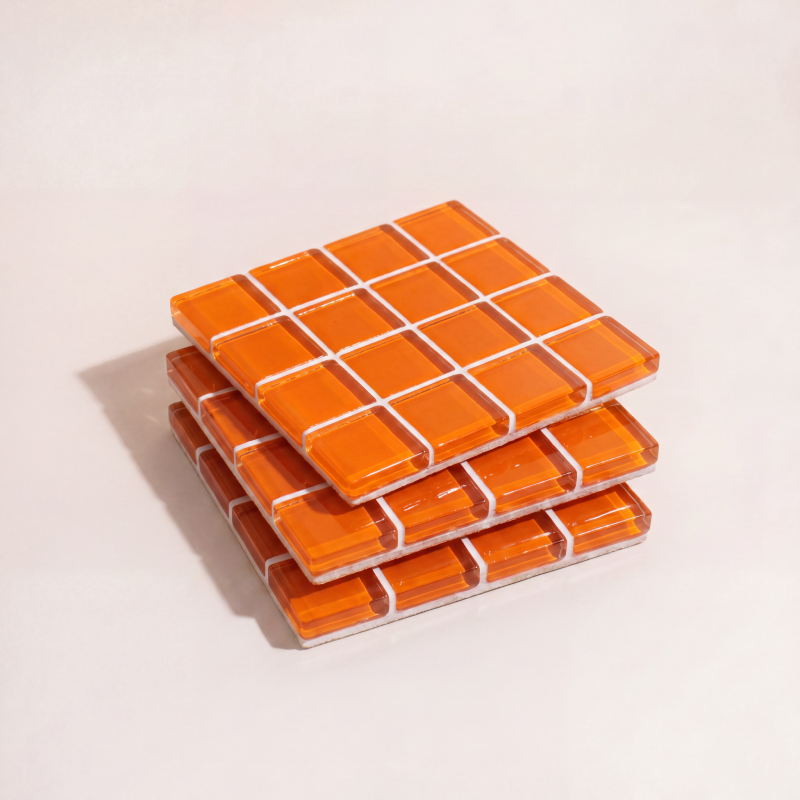 Ceramic Tile Blank - 3 in 1 Colorful Mosaic Glass