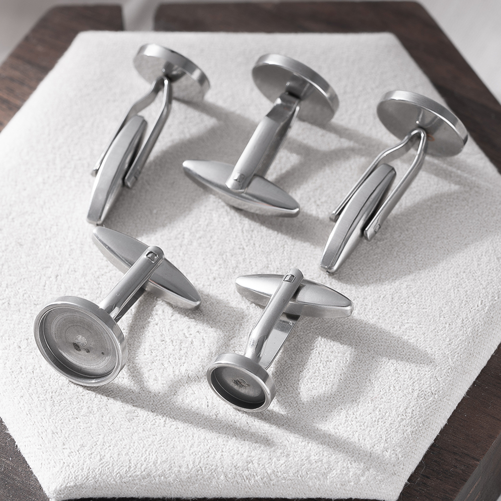 Metal Photo Panel - 5Pcs Stainless Steel Cufflinks Cuff Button