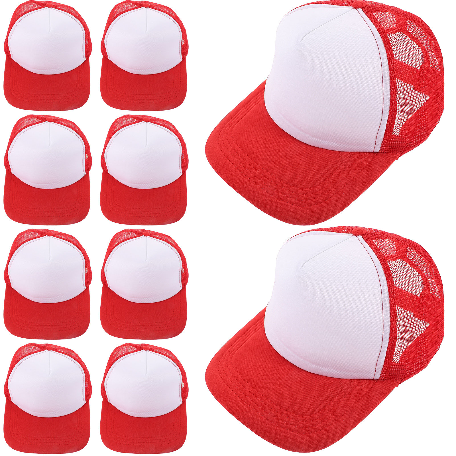 Hat Sublimation Blank - 10Pcs Blank Baseball Hats Mesh Design