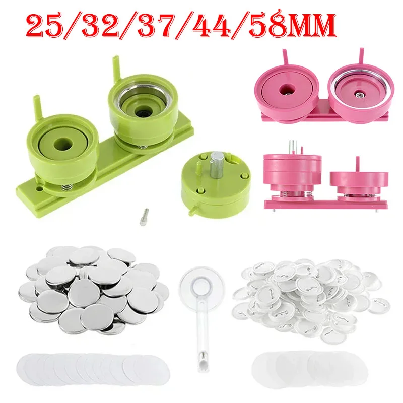 Button Badge Blank - 100Sets 25/32/37/44/58mm Badge Pin Button Maker
