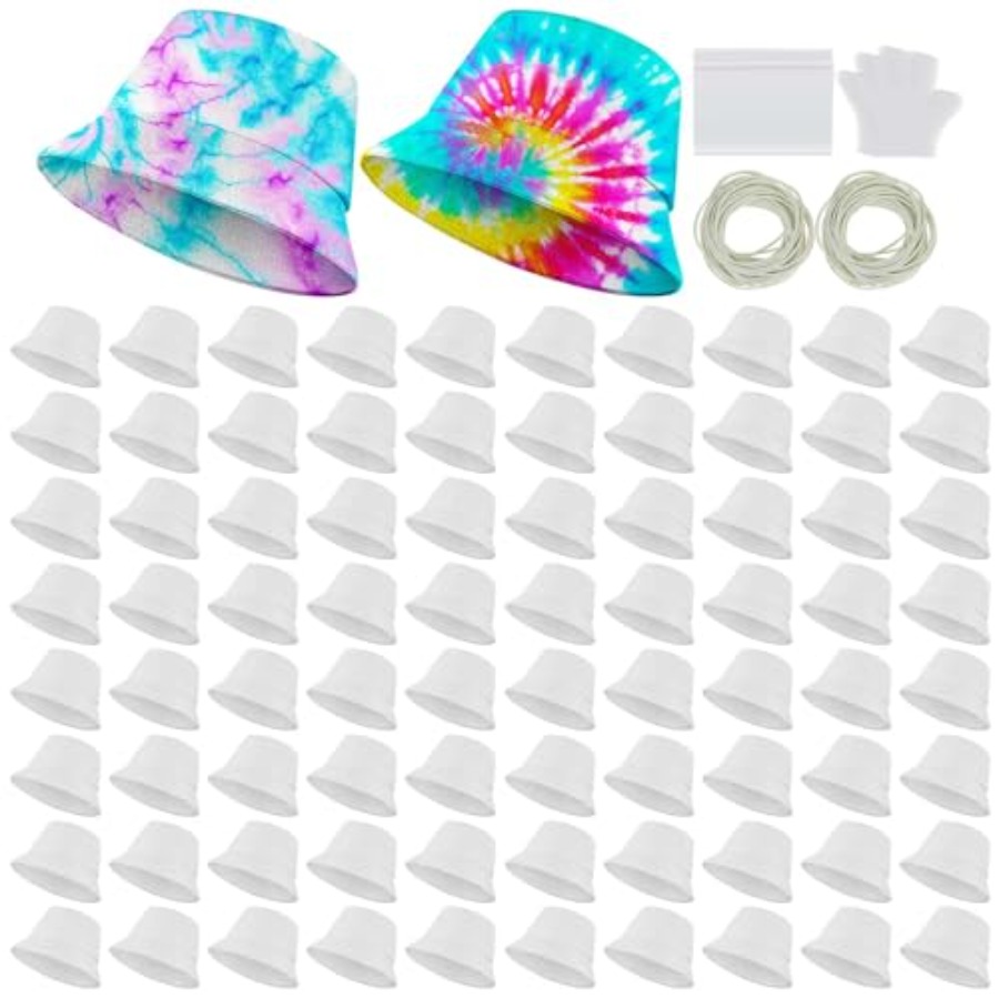 Hat Sublimation Blank - White cotton bucket hat for tie