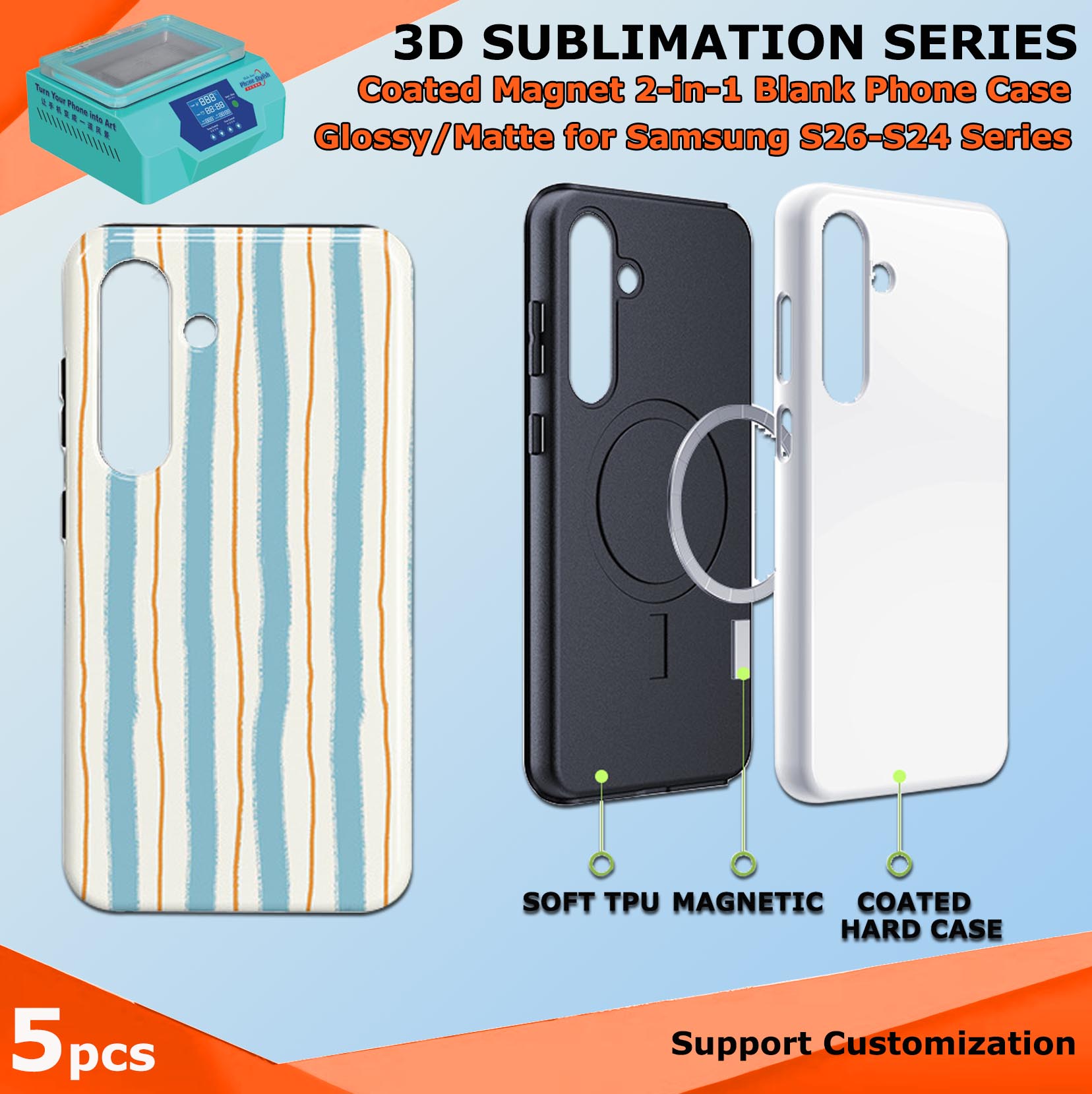 Phone Case Blank Print - Fonlyu 5pc Coated Magnet 2 In