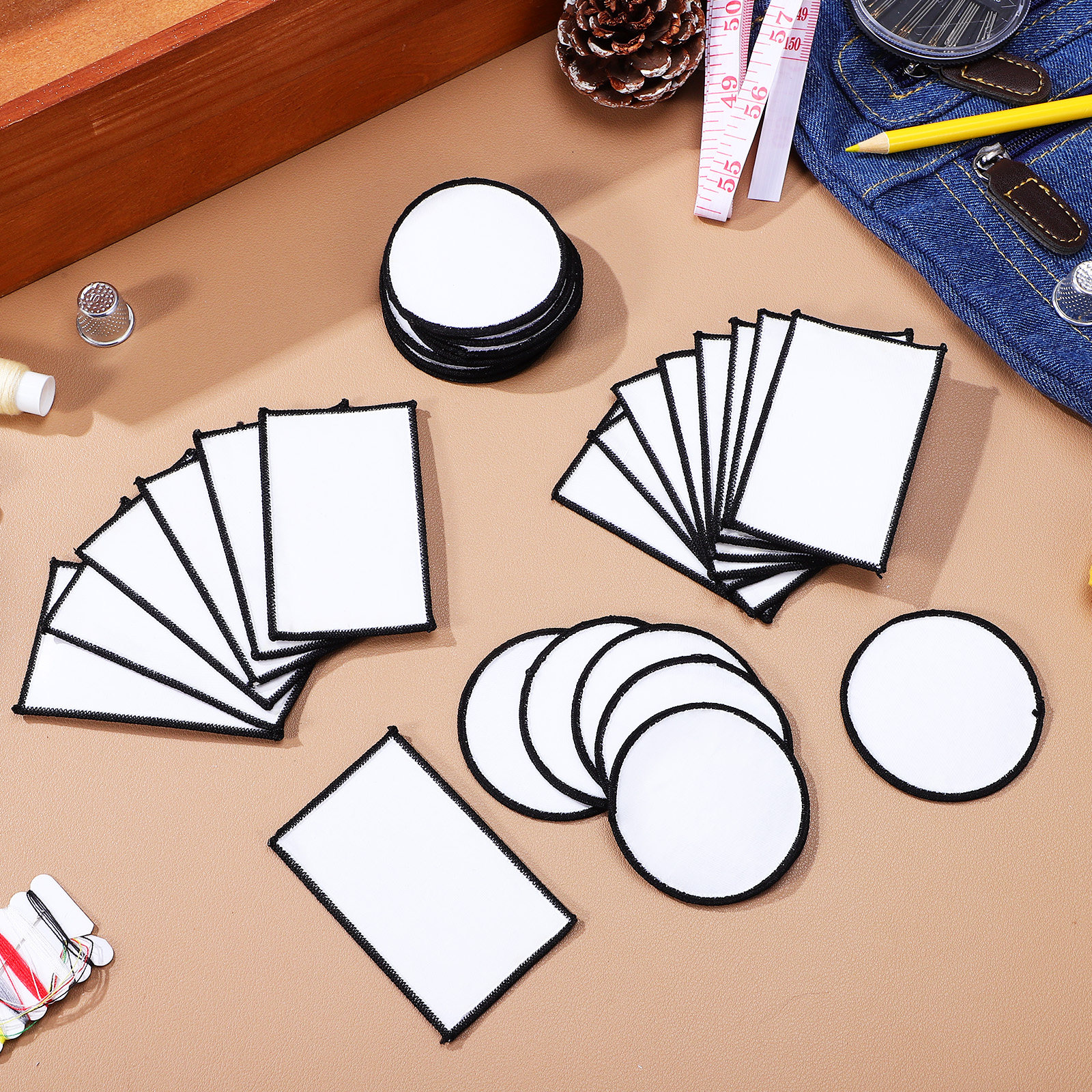 30Pcs Adhesive Blank Patches S - Hat Sublimation Blank 评论和价格