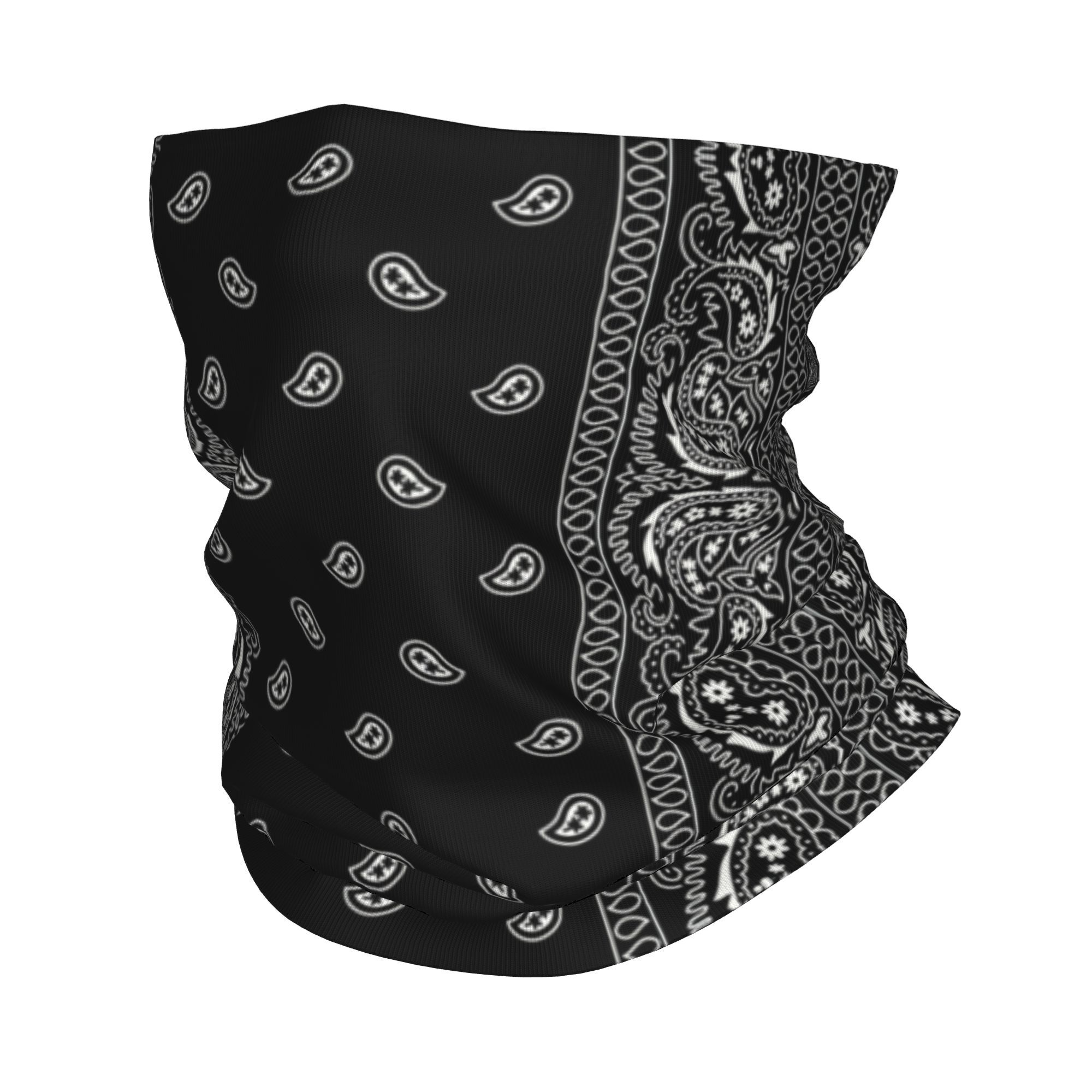 Custom Black And White Paisley - Bandana Blank White 评论和价格