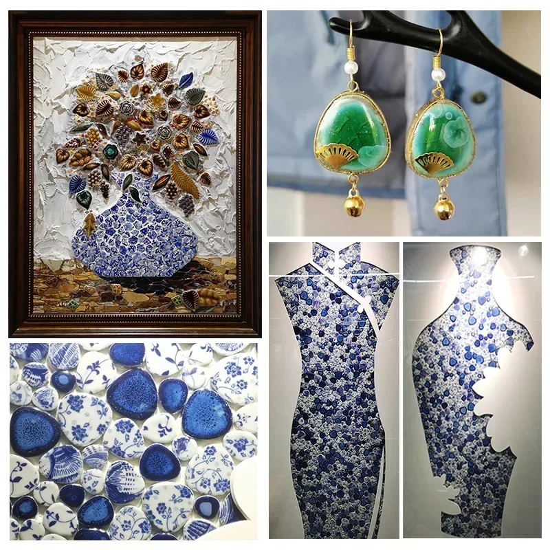 100g Oval Ceramic Mosaic Tiles - Ceramic Tile Blank 评论和价格