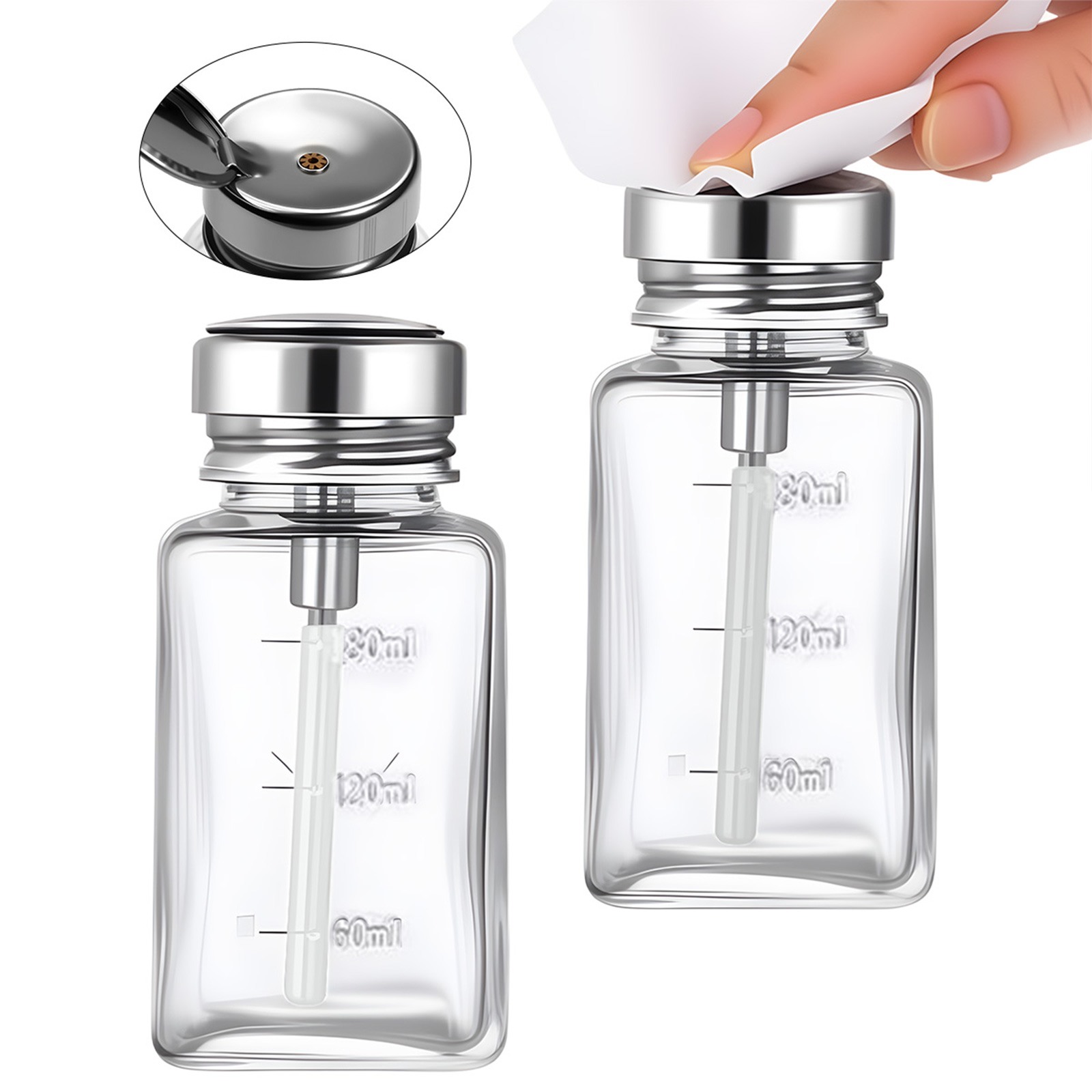 180ml Nail Glass Bottle Press  - Water Bottle Blank 评论和价格