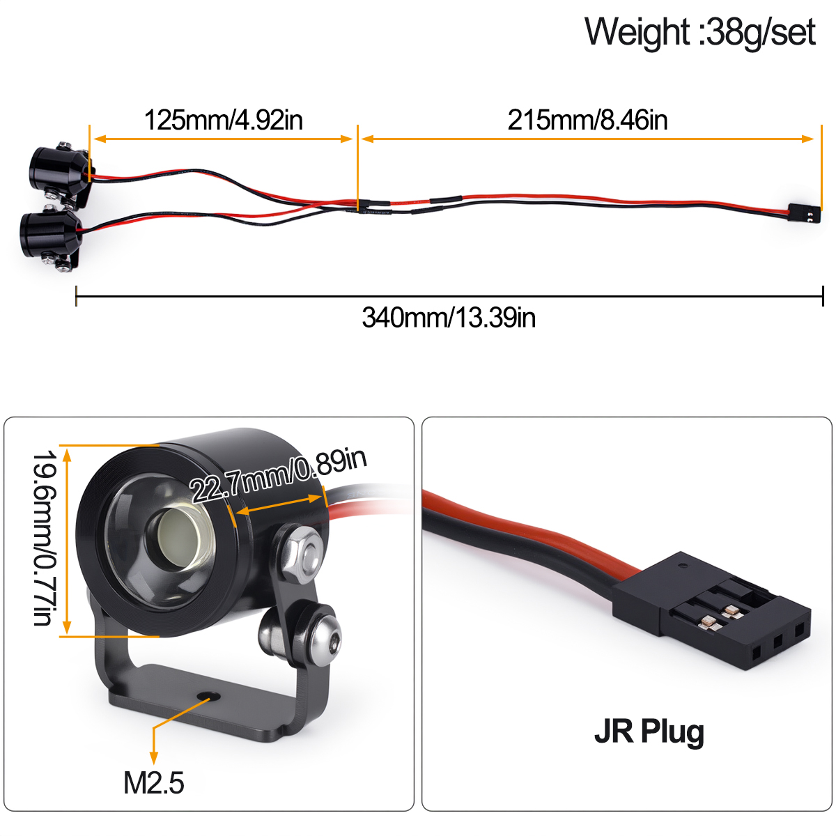 RC Car LED Light Headlight Spo - Metal Photo Panel 评论和价格