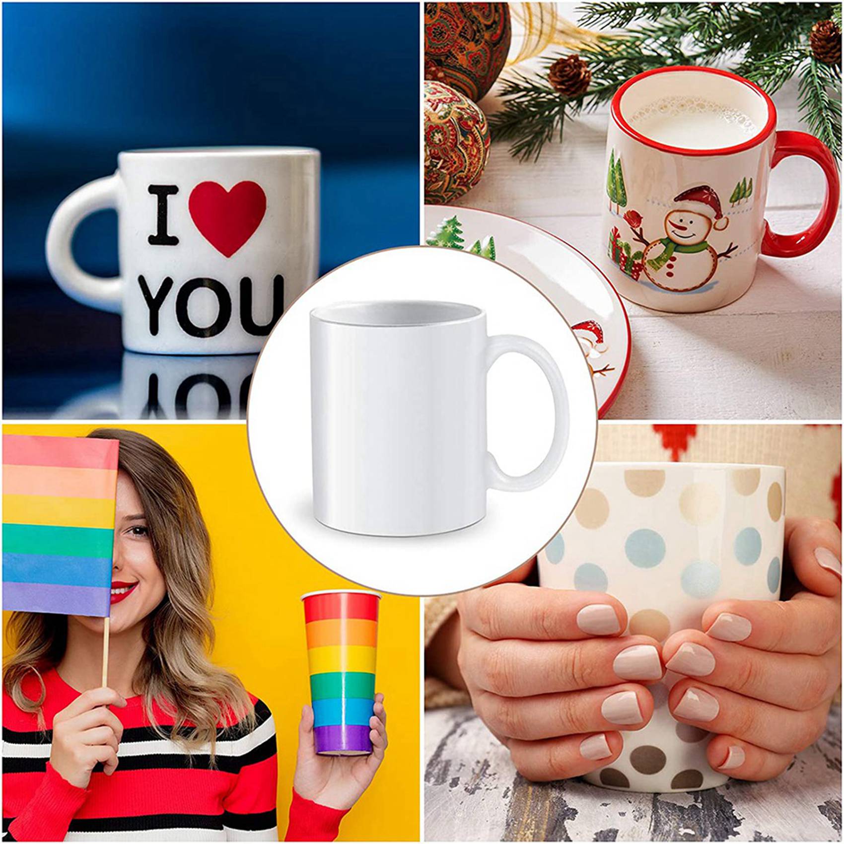 N09R-140Pcs Sublimation Shrink - Sublimation Mug White 评论和价格