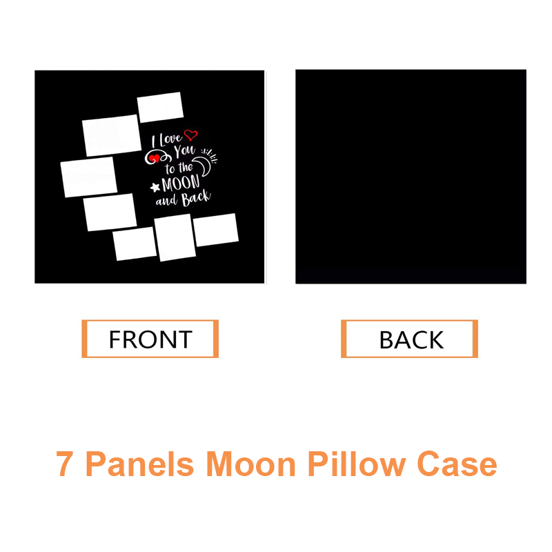 10pcs/Lot 7 Panels Blank Moon  - Pillow Cover Sublimation 评论和价格