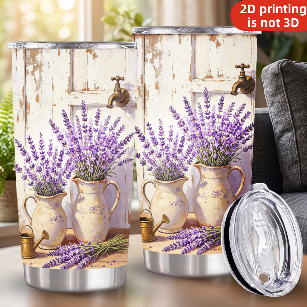 20oz French Country Lavender P - Tumbler 20Oz White 评论和价格