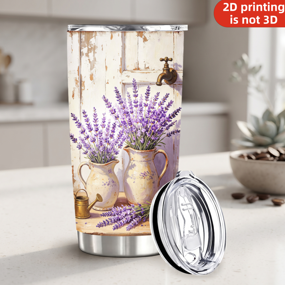 20oz French Country Lavender P - Tumbler 20Oz White 评论和价格