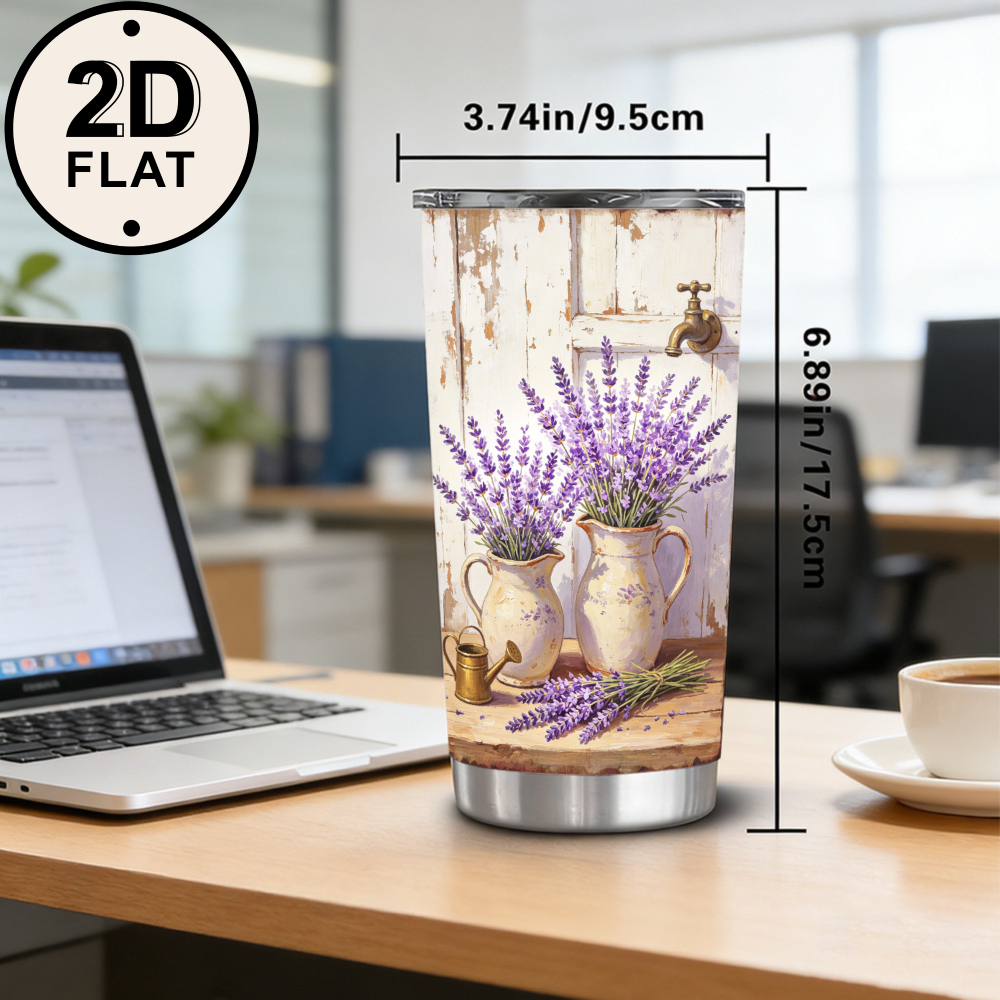 20oz French Country Lavender P - Tumbler 20Oz White 评论和价格