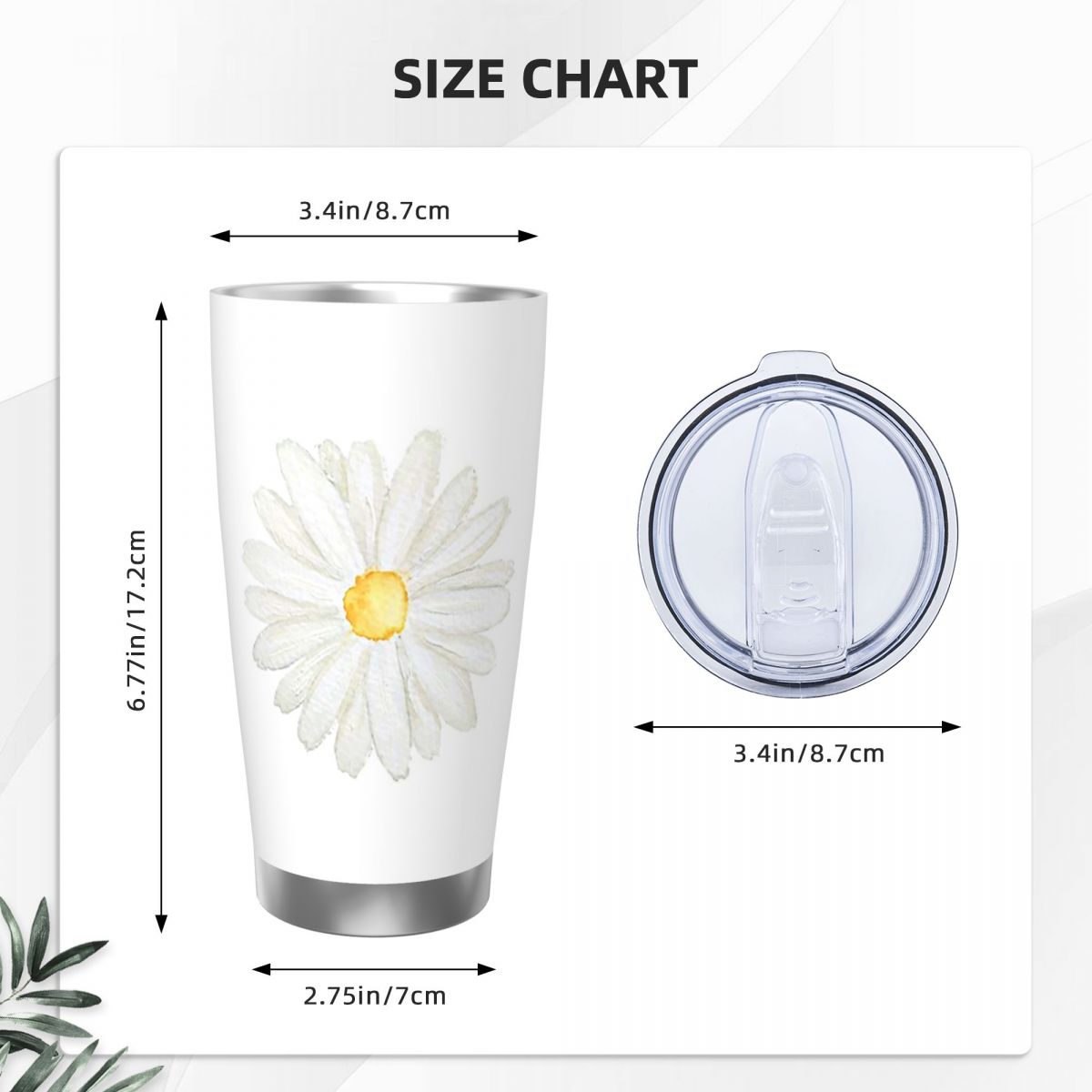 Hand Painted One Little White  - Tumbler 20Oz White 评论和价格