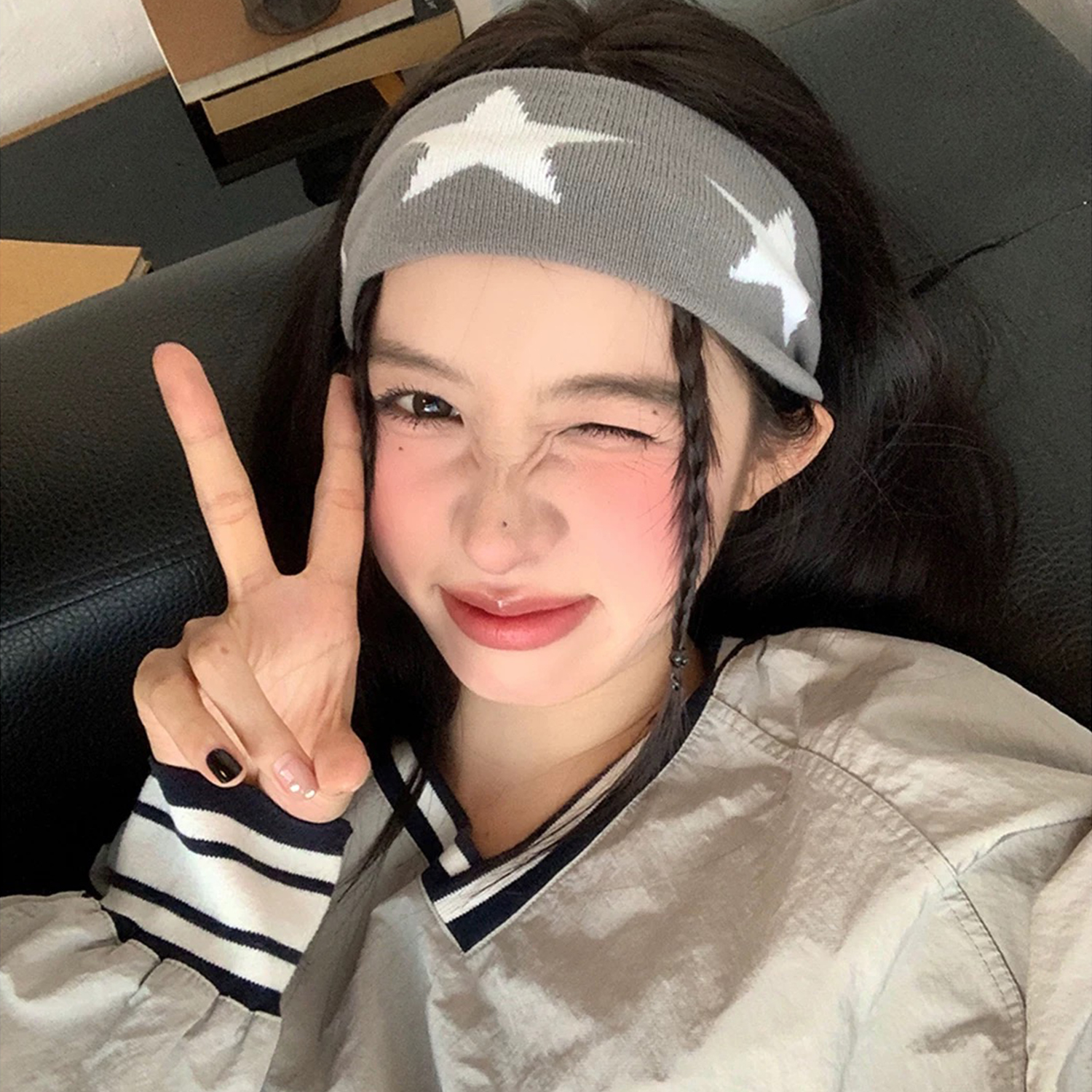 Star Embroidery Sports Headban - Bandana Blank White 评论和价格