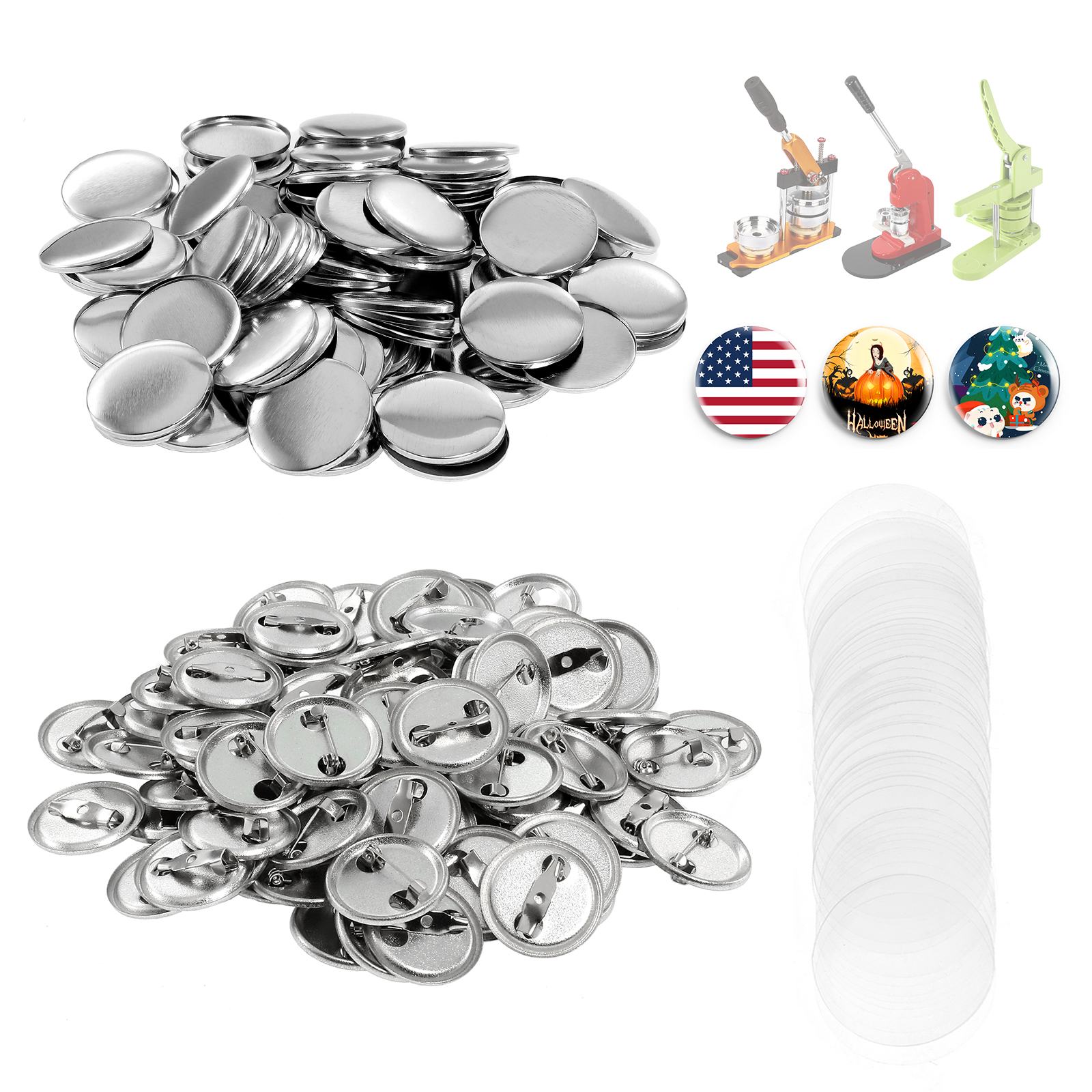 100Pcs Mini DIY Round Mirror M - Button Badge Blank 评论和价格