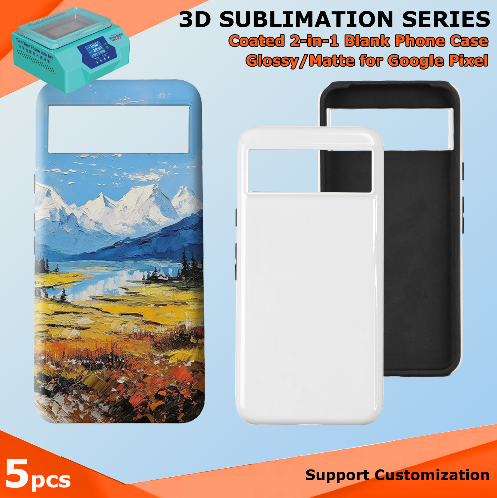Fonlyu 5pcs Coated 2 in 1 Blan - Phone Case Blank Print 评论和价格