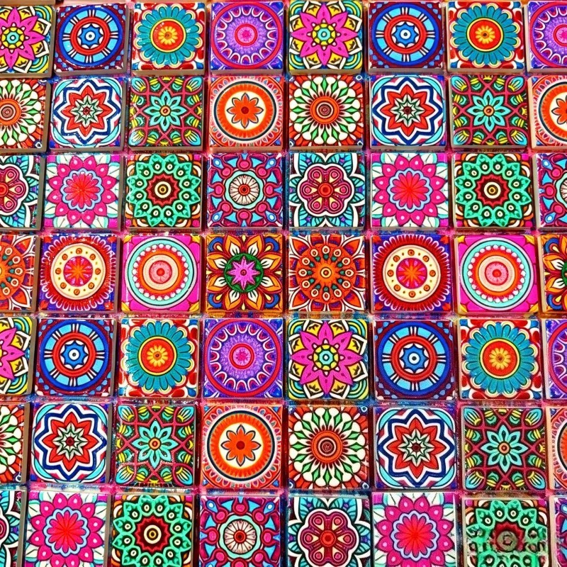 Mandala Print Ceramic Mosaic 1 - Ceramic Tile Blank 评论和价格