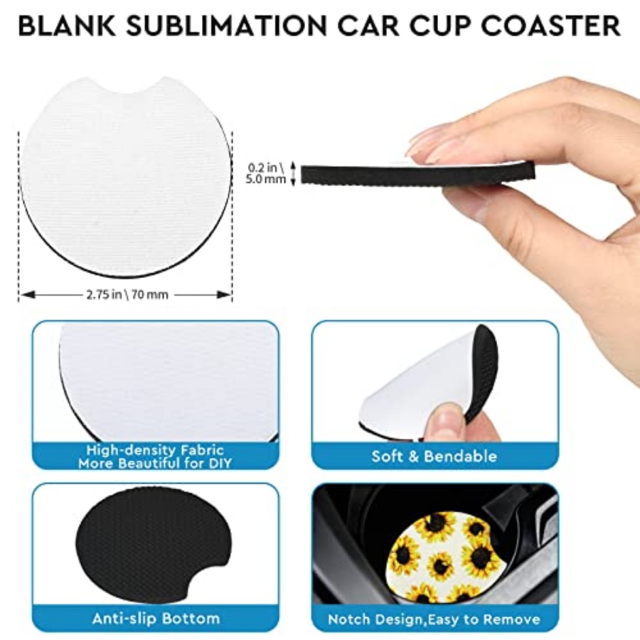 40PCS Sublimation Blank Car Co - Coaster Sublimation Blank 评论和价格
