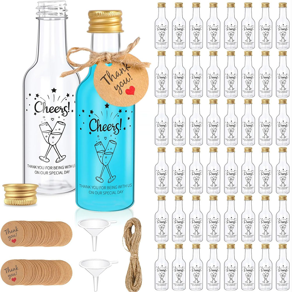 50Pack Mini Liquor Bottles,1.7 - Water Bottle Blank 评论和价格