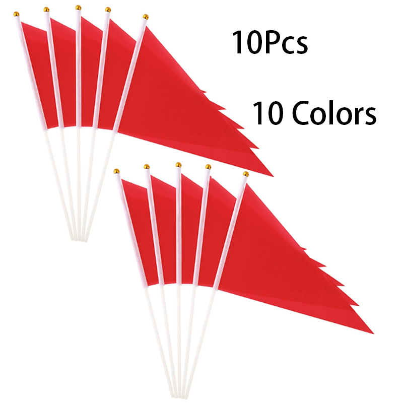 10Pcs Colorful Triangular Flag - Yard Sign Blank 评论和价格