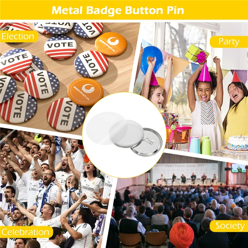 100Set Blank Badge Pin Button  - Button Badge Blank 评论和价格