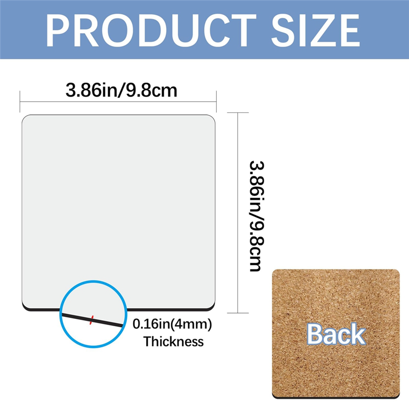 HGHO Sublimation Car Coasters  - Coaster Sublimation Blank 评论和价格