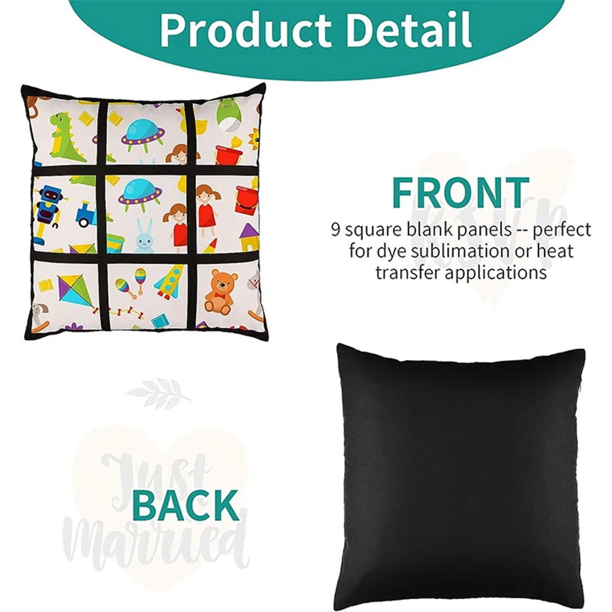 A45I 6Pcs Sublimation Blank Pa - Pillow Cover Sublimation 评论和价格