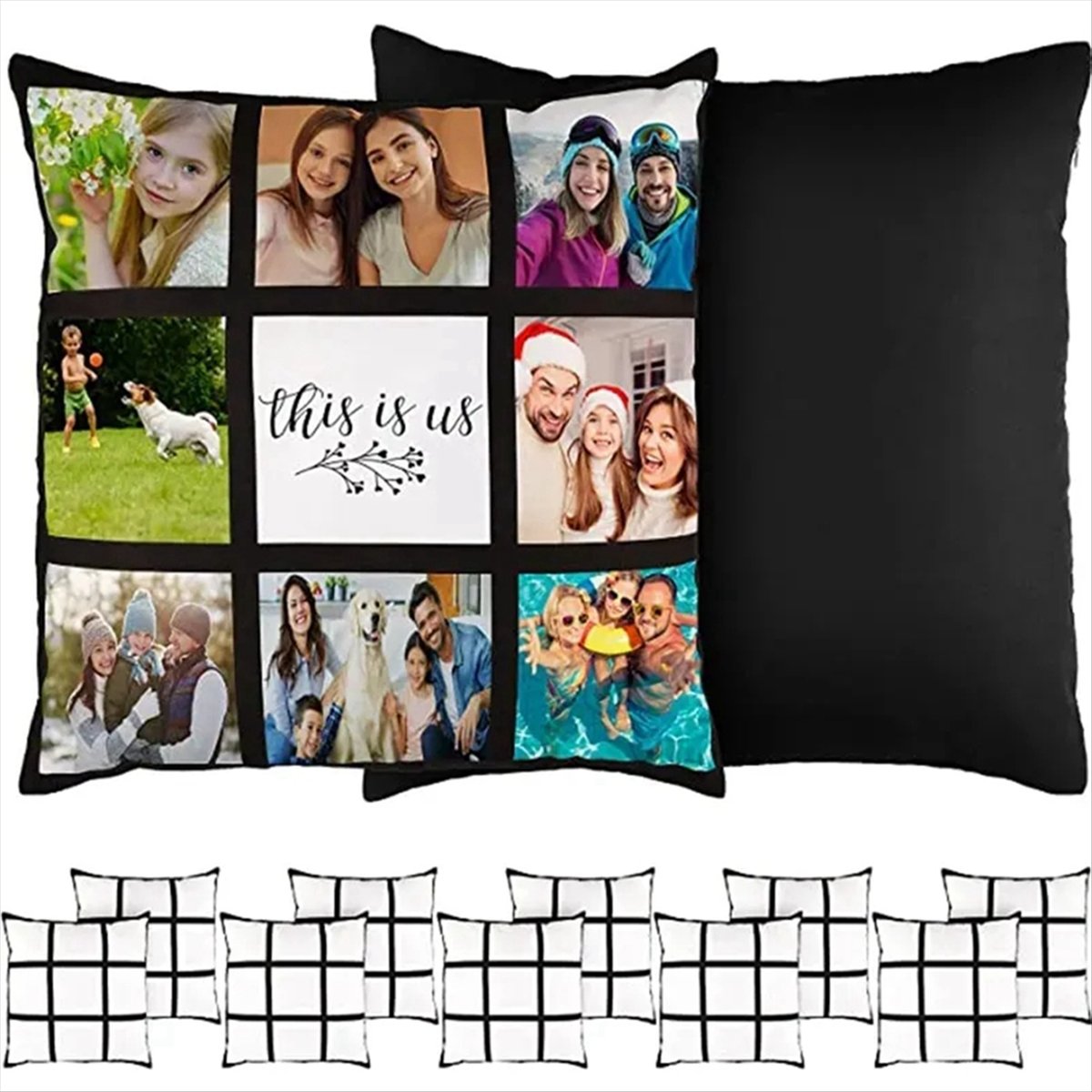 ABNH 6Pcs Sublimation Blank Pa - Pillow Cover Sublimation 评论和价格