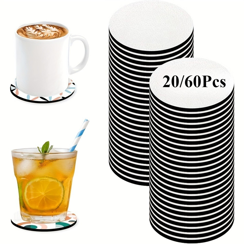 20/60pcs Coasters, Blank Heat- - Coaster Sublimation Blank 评论和价格