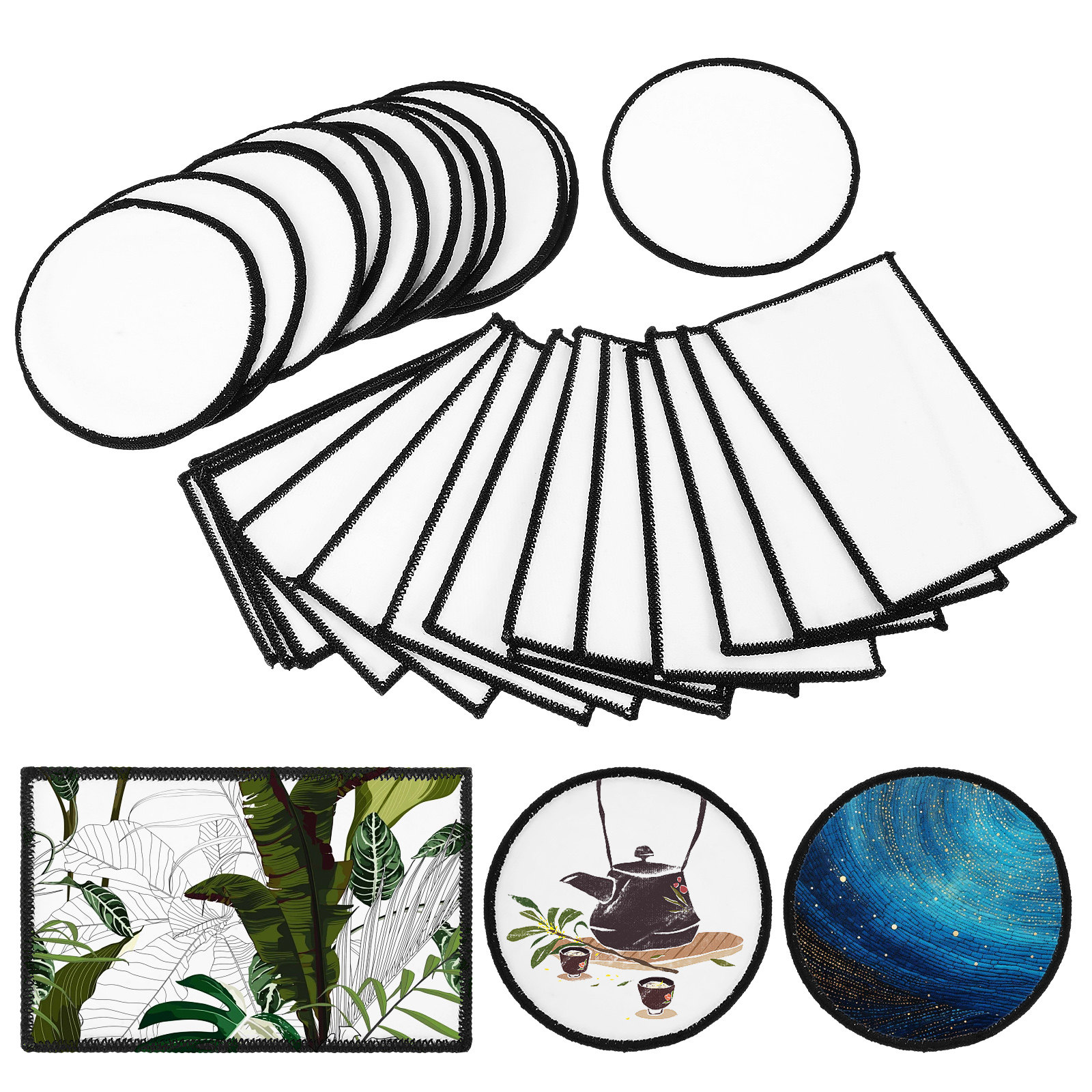 30Pcs Blank Iron-on Patches Su - Hat Sublimation Blank 评论和价格