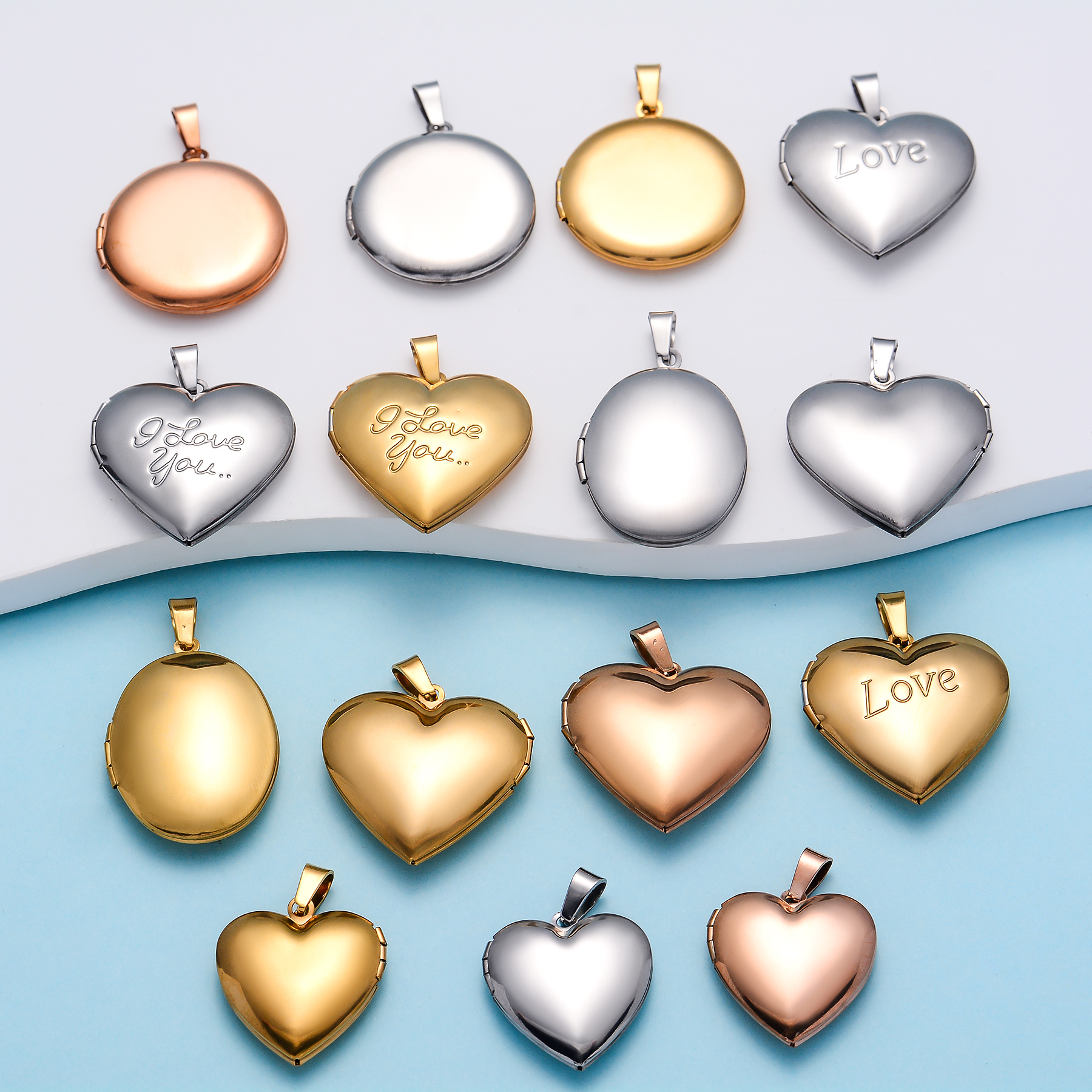 5Pcs Stainless Steel Heart/Rou - Metal Photo Panel 评论和价格