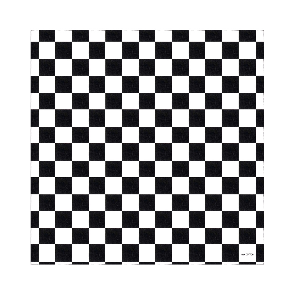 Bandana Checkered Flag Auto Ra - Bandana Blank White 评论和价格