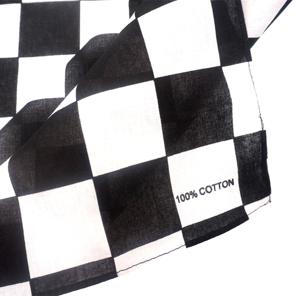 Bandana Checkered Flag Auto Ra - Bandana Blank White 评论和价格
