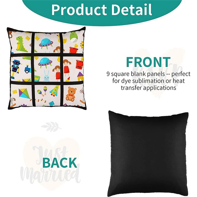 ABKJ-6Pcs Sublimation Blank Pa - Pillow Cover Sublimation 评论和价格