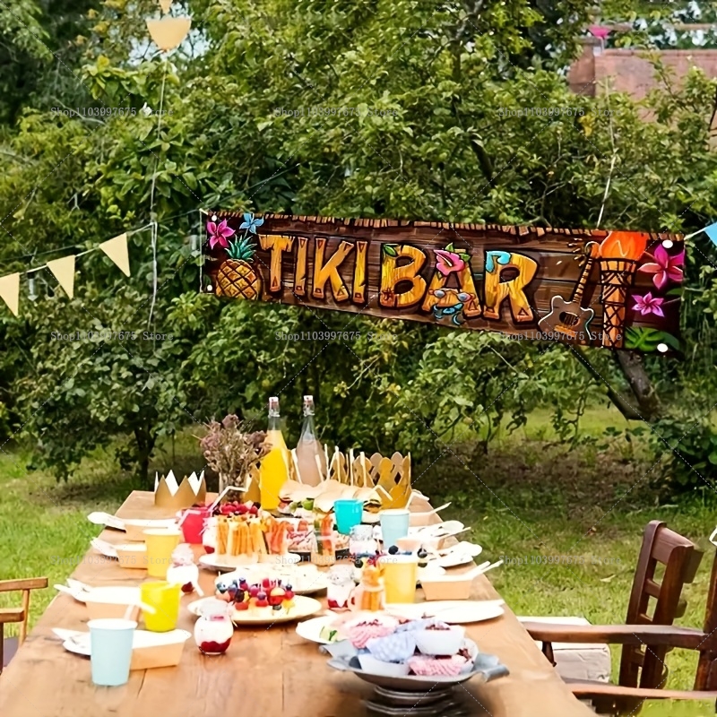 Tiki Bar Banner Tropical Hawai - Yard Sign Blank 评论和价格