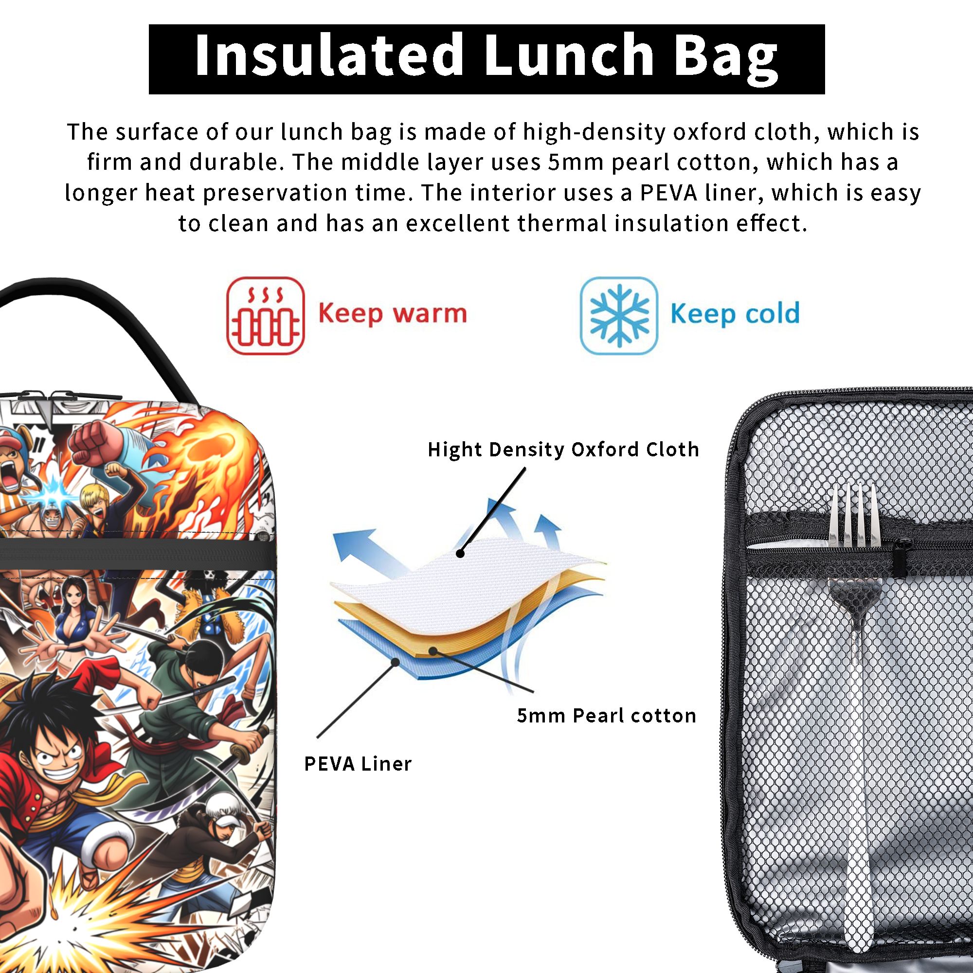 One P-Pieces Luffys Insulated  - Tote Bag Sublimation 评论和价格