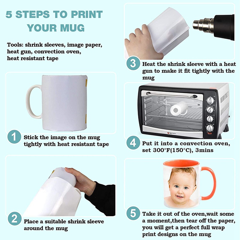 8X12 Inch Sublimation Shrink W - Sublimation Mug White 评论和价格
