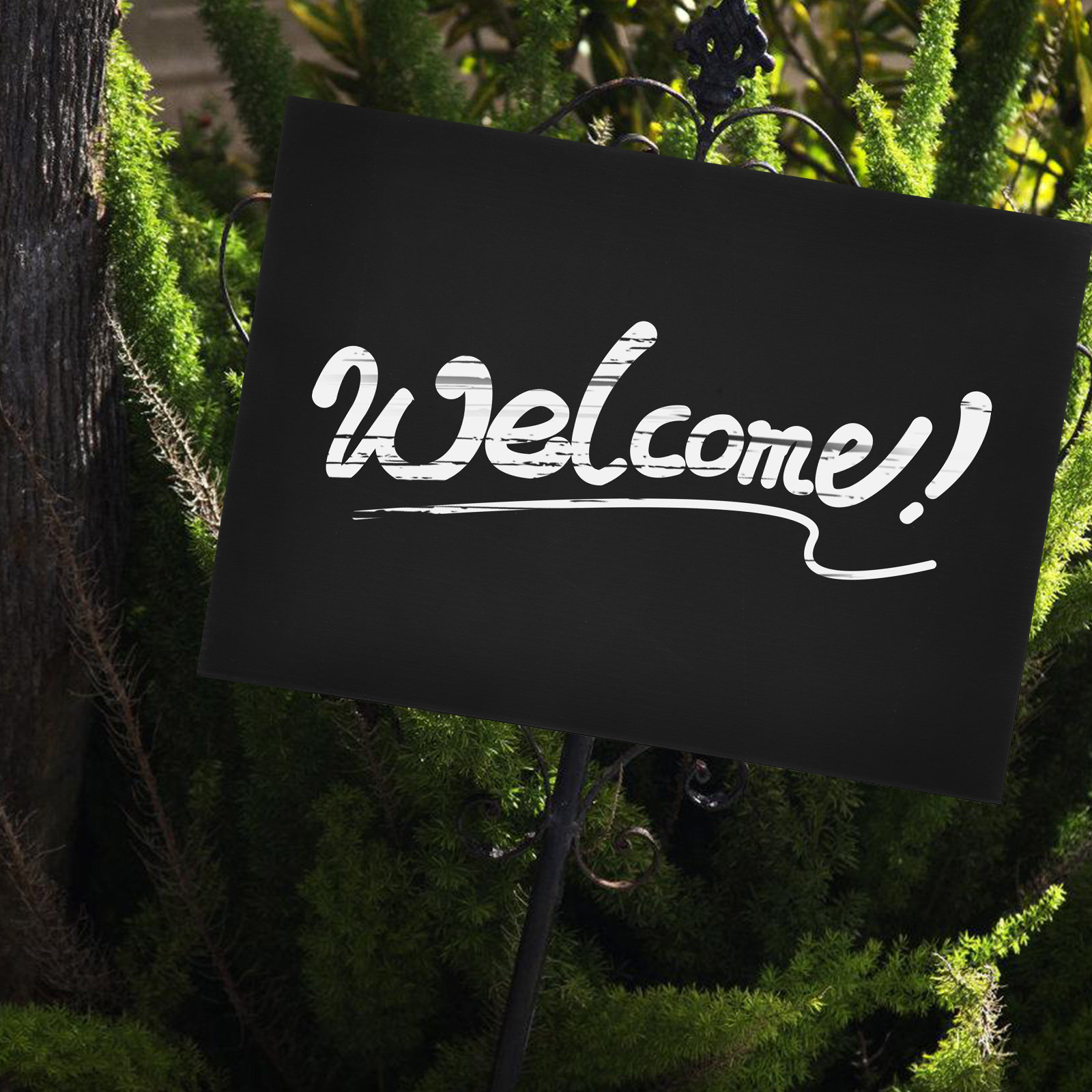 2Pcs Black Blank Garden Sign B - Yard Sign Blank 评论和价格