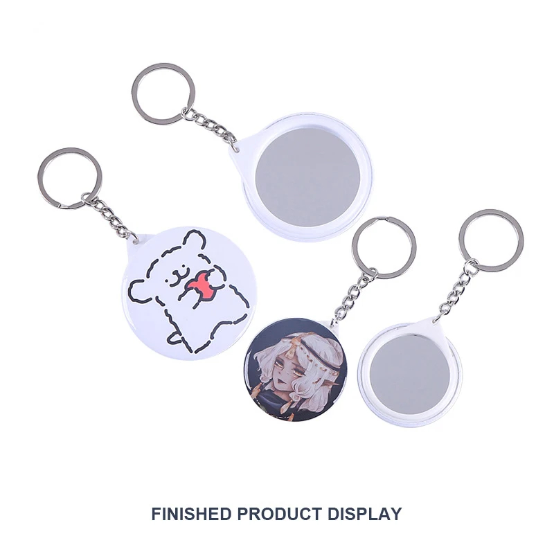 New 100PCS Key Ring Mirror Bla - Button Badge Blank 评论和价格