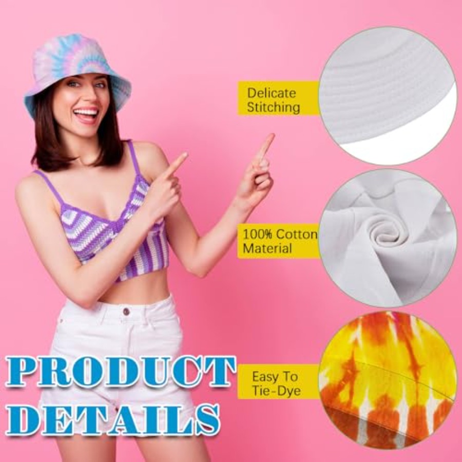 White cotton bucket hat for ti - Hat Sublimation Blank 评论和价格