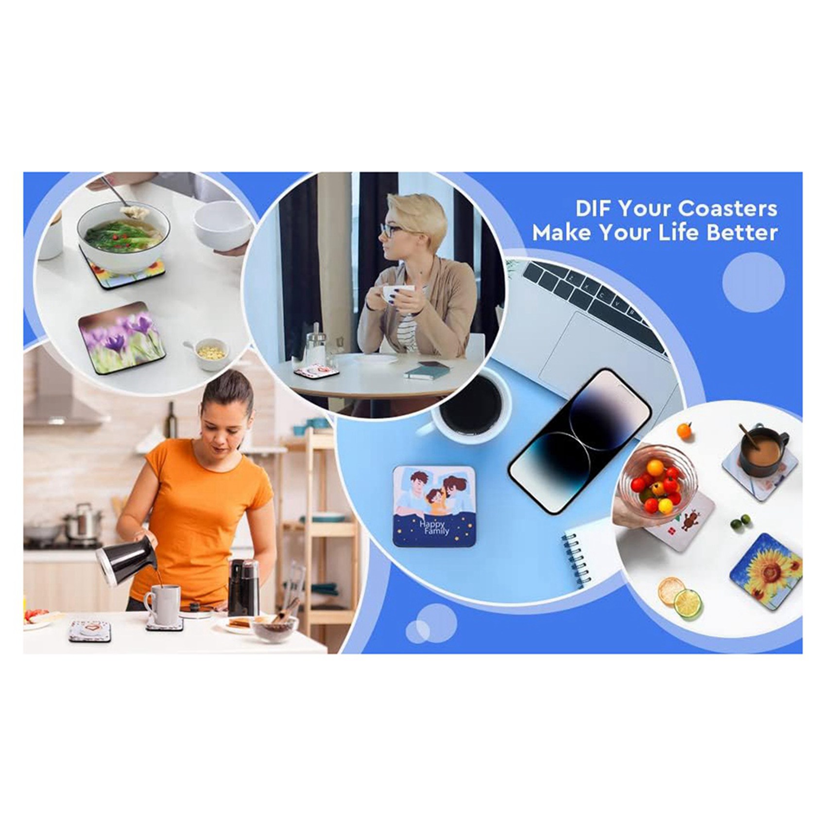 F-F 40PCS Square Sublimation B - Coaster Sublimation Blank 评论和价格