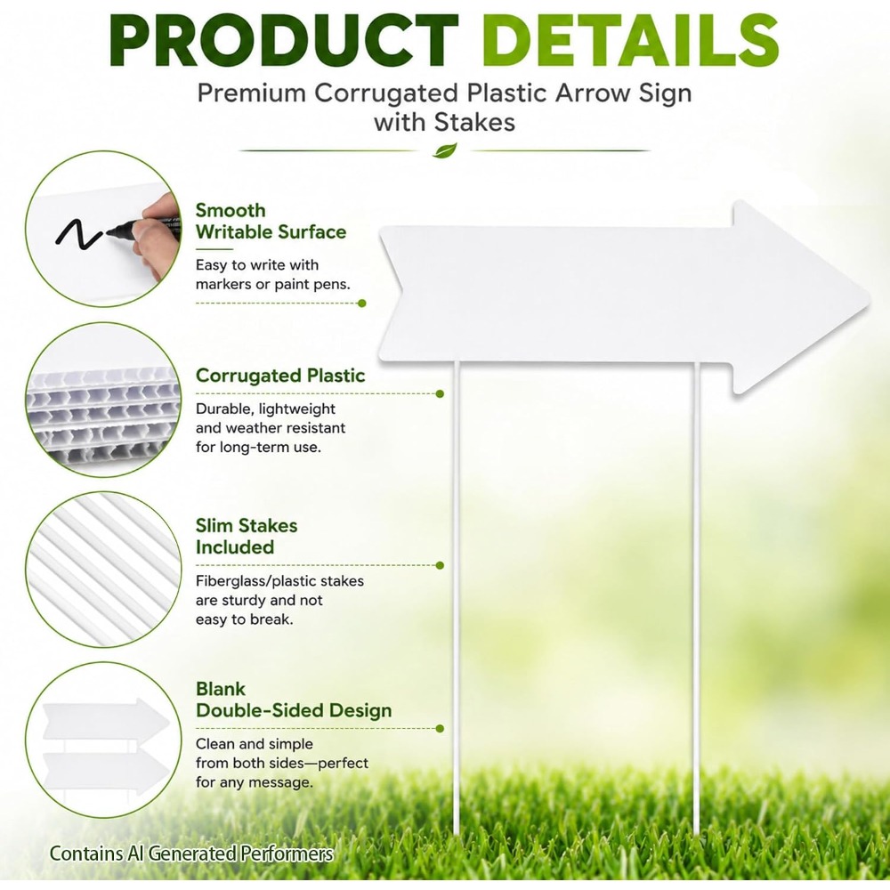 Double Sided Arrow Yard Signs  - Yard Sign Blank 评论和价格