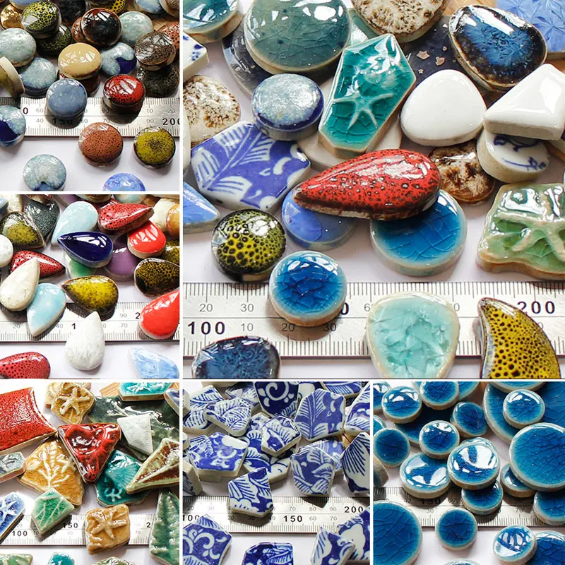100g Oval Ceramic Mosaic Tiles - Ceramic Tile Blank 评论和价格